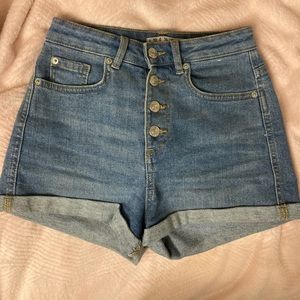High Waisted Denim Shorts